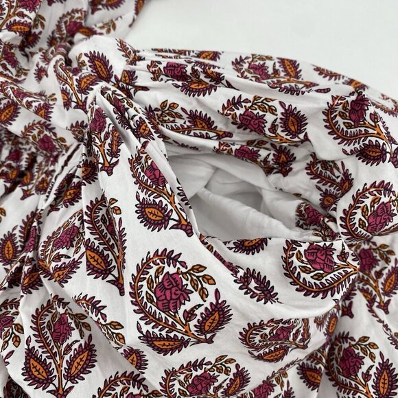 J. Crew Size 6 Drop Waist Cotton Poplin Mini Dress Bouquet Block Print BR444 - Picture 14 of 15